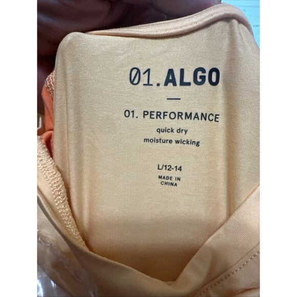 01.Algo Boys Orange Performance Long Sleeve Shirt Moisture Wicking Large NWOT - Picture 5 of 5